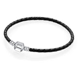 Sonykifa 2019 High Quality Rose Gold Color Snake Chain Charm Bracelet Fit Original Beads Fine Bracelet Jewelry Gift For Women