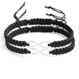 2pcs Infinity Braided kit bracelet Set Friendship Bracelet Set friendly Love Couples Bracelet Set Infinity Fashion Jewelry