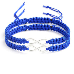 2pcs Infinity Braided kit bracelet Set Friendship Bracelet Set friendly Love Couples Bracelet Set Infinity Fashion Jewelry