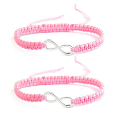 2pcs Infinity Braided kit bracelet Set Friendship Bracelet Set friendly Love Couples Bracelet Set Infinity Fashion Jewelry